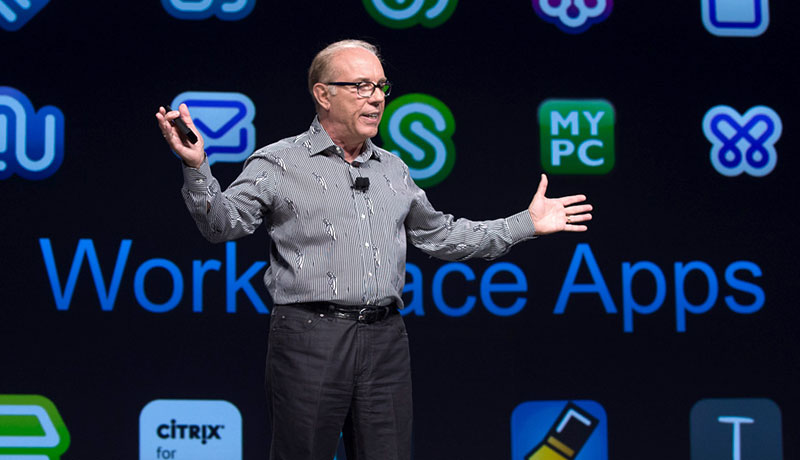 Citrix CEO Mark Templeton on Synergy keynote stage